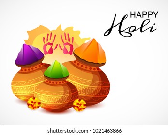 Vector illustration of a Background for Traditional Indian Festival Holi Celebration.