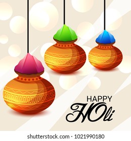 Vector illustration of a Background for Traditional Indian Festival Holi Celebration.