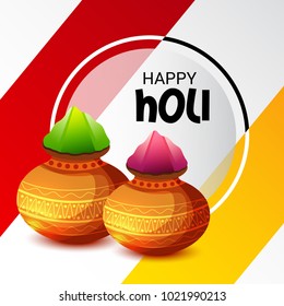 Vector illustration of a Background for Traditional Indian Festival Holi Celebration.