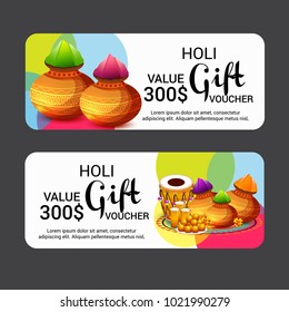 Vector illustration of a Background for Traditional Indian Festival Holi Celebration.