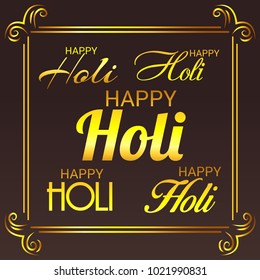 Vector illustration of a Background for Traditional Indian Festival Holi Celebration.