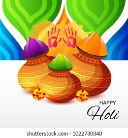 Vector illustration of a Background for Traditional Indian Festival Holi Celebration.