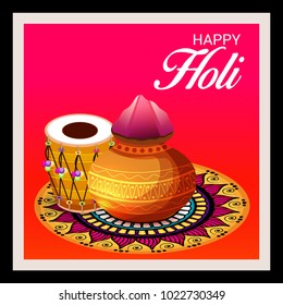 Vector illustration of a Background for Traditional Indian Festival Holi Celebration.