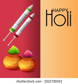 Vector illustration of a Background for Traditional Indian Festival Holi Celebration.
