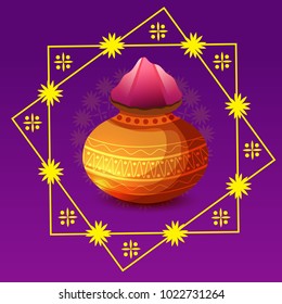 Vector illustration of a Background for Traditional Indian Festival Holi Celebration.
