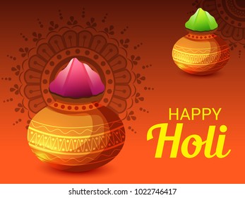 Vector illustration of a Background for Traditional Indian Festival Holi Celebration.