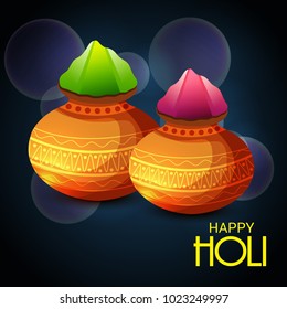Vector illustration of a Background for Traditional Indian Festival Holi Celebration.
