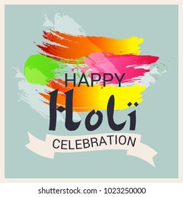 Vector illustration of a Background for Traditional Indian Festival Holi Celebration.
