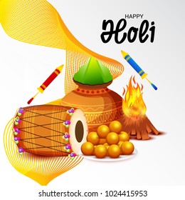 Vector Illustration Background Traditional Indian Festival Stock Vector ...