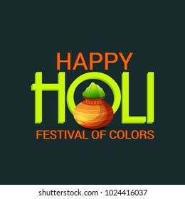 Vector illustration of a Background for Traditional Indian Festival Holi Celebration.