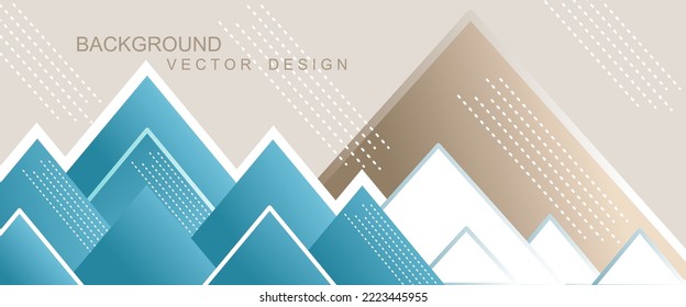 Vector illustration. Background triangles in blue, white, brown, beige tones. Background for the site, advertising, for reports, for packaging, wallpaper.
