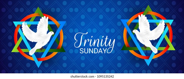Vector illustration of a background for Trinity Sunday.