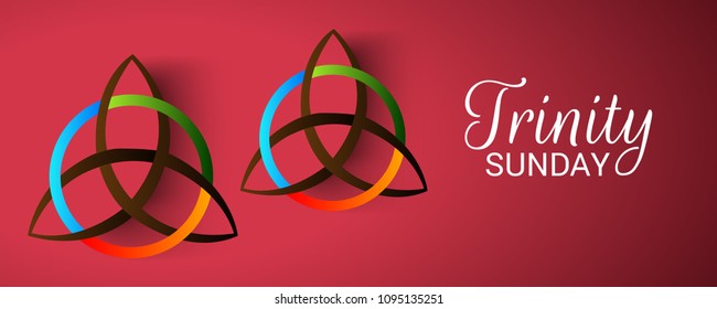 Vector illustration of a background for Trinity Sunday.