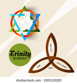 Vector illustration of a background for Trinity Sunday.