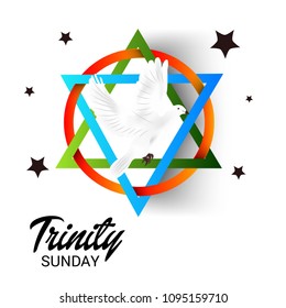 Vector illustration of a background for Trinity Sunday.