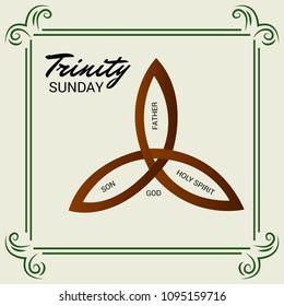Vector illustration of a background for Trinity Sunday.