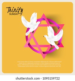 Vector illustration of a background for Trinity Sunday.