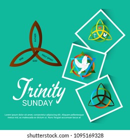 Vector illustration of a background for Trinity Sunday.