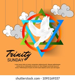 Vector illustration of a background for Trinity Sunday.