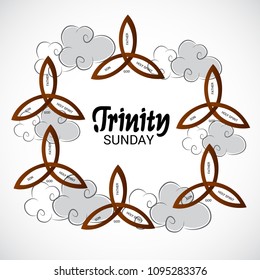 Vector illustration of a background for Trinity Sunday.