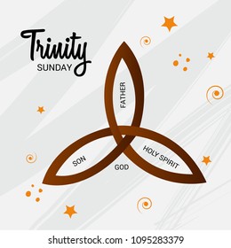Vector illustration of a background for Trinity Sunday.