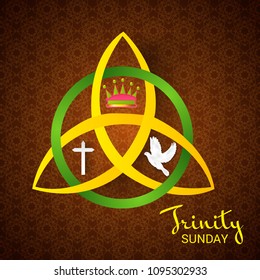 Vector illustration of a background for Trinity Sunday.