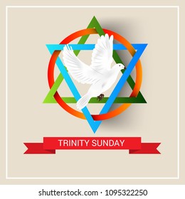 Vector illustration of a background for Trinity Sunday.