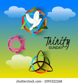 Vector illustration of a background for Trinity Sunday.