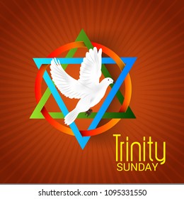Vector illustration of a background for Trinity Sunday.
