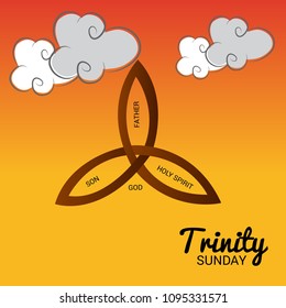 Vector illustration of a background for Trinity Sunday.