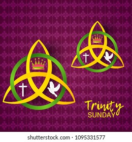Vector illustration of a background for Trinity Sunday.