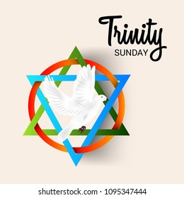 Vector illustration of a background for Trinity Sunday.