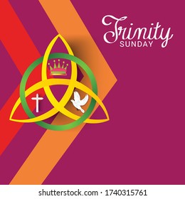 Vector illustration of a Background for Trinity Sunday.