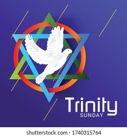 Vector illustration of a Background for Trinity Sunday.