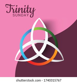 Vector illustration of a Background for Trinity Sunday.