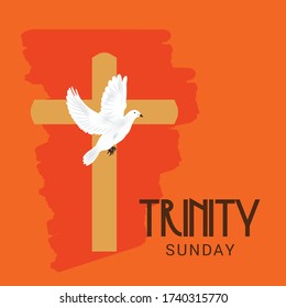 Vector illustration of a Background for Trinity Sunday.