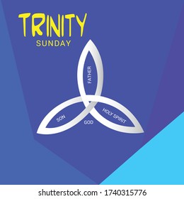 Vector illustration of a Background for Trinity Sunday.
