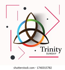 Vector illustration of a Background for Trinity Sunday.