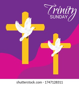 Vector illustration of a Background for Trinity Sunday.