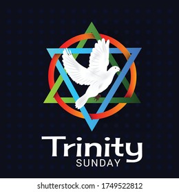Vector illustration of a Background for Trinity Sunday.