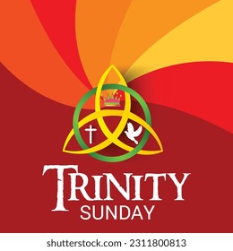 Vector illustration of a Background for Trinity Sunday.