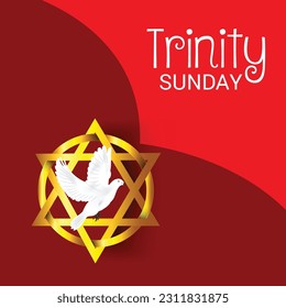 Vector illustration of a Background for Trinity Sunday.