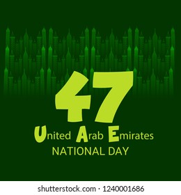 Vector illustration of a Background for UAE Independence Day. United Arab Emirates National Day.