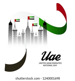 Vector illustration of a Background for UAE Independence Day. United Arab Emirates National Day.