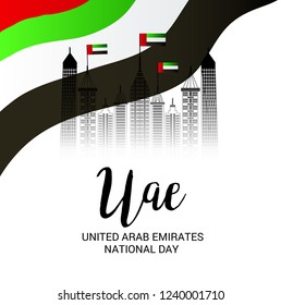 Vector illustration of a Background for UAE Independence Day. United Arab Emirates National Day.