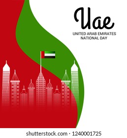 Vector illustration of a Background for UAE Independence Day. United Arab Emirates National Day.