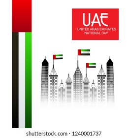 Vector illustration of a Background for UAE Independence Day. United Arab Emirates National Day.