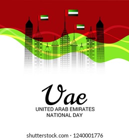 Vector illustration of a Background for UAE Independence Day. United Arab Emirates National Day.