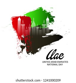 Vector illustration of a Background for UAE Independence Day. United Arab Emirates National Day.