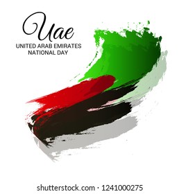 Vector illustration of a Background for UAE Independence Day. United Arab Emirates National Day.